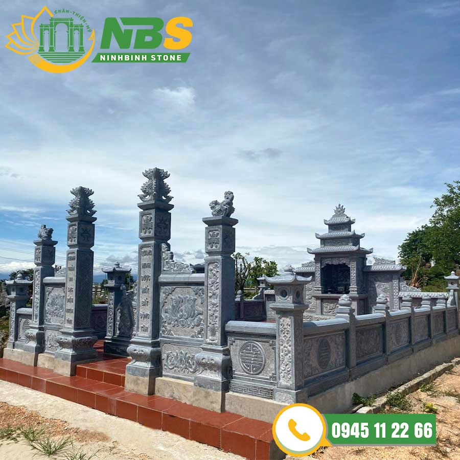 Mẫu lăng mộ bằng đá đẹp - Lăng mộ đá đơn giản đẹp của Ninh Bình Stone