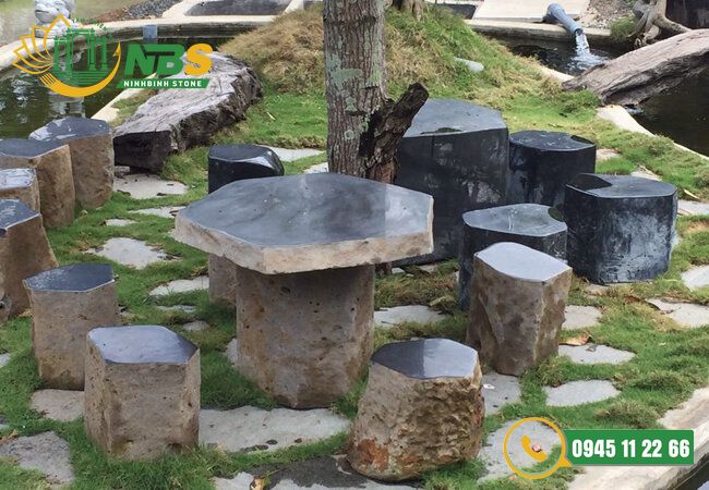 Mua ban ghe da tu nhien nguyen khoi cho san vuon