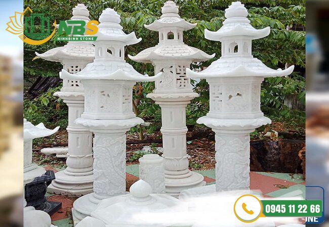 Mua den da trang cho lang mo da