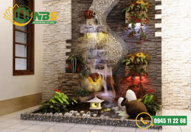 Thiết kế hòn non bộ đẹp trong nhà
