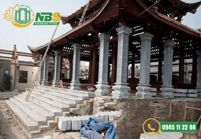 Cột đá làm nhà thờ tạo sự kiên cố, vững chãi cho công trình