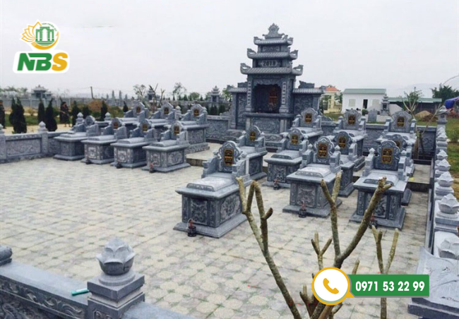 Lăng mộ đá xanh nguyên khối đẹp tại Ninh Bình