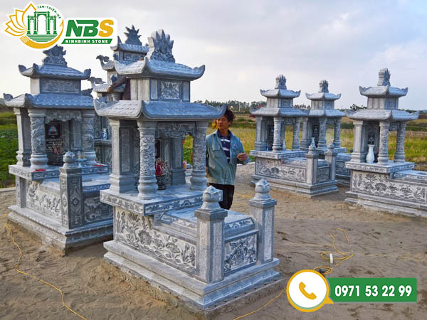 Mẫu mộ đá hai mái đẹp