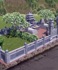 Mẫu lăng mộ đá có thiết kế đơn giản, chỉnh chu