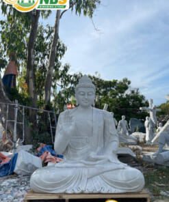 Tượng Phật Thích Ca bằng đá trắng NBS-TPTC 241