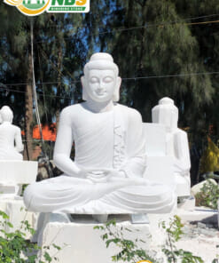 Tượng Phật Thích Ca bằng đá trắng NBS-TPTC 244