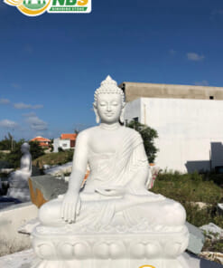 Tượng Phật Thích Ca bằng đá trắng NBS-TPTC 246