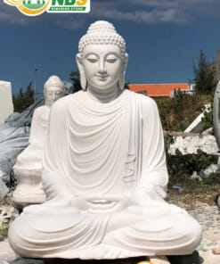 Tượng Phật Thích Ca bằng đá trắng NBS-TPTC 249