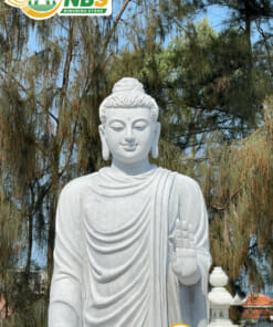 Tượng Phật Thích Ca bằng đá trắng NBS-TPTC 251