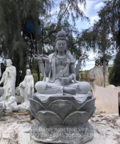 Tượng phật quan âm bằng đá NBS-TQA257