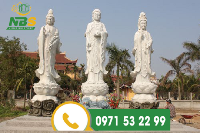 Tượng Tam Thế Phật bằng đá