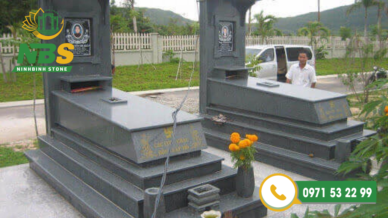 Mộ đôi ốp đá có tính thẩm mỹ cao