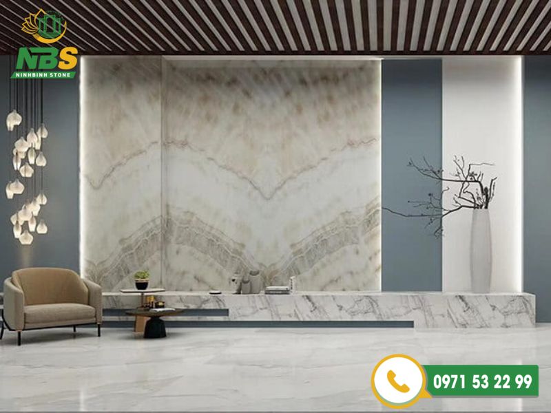 Đá ốp tường phòng khách lên lựa chọn mẫu nào? Hé lộ 5 loại cực HOT